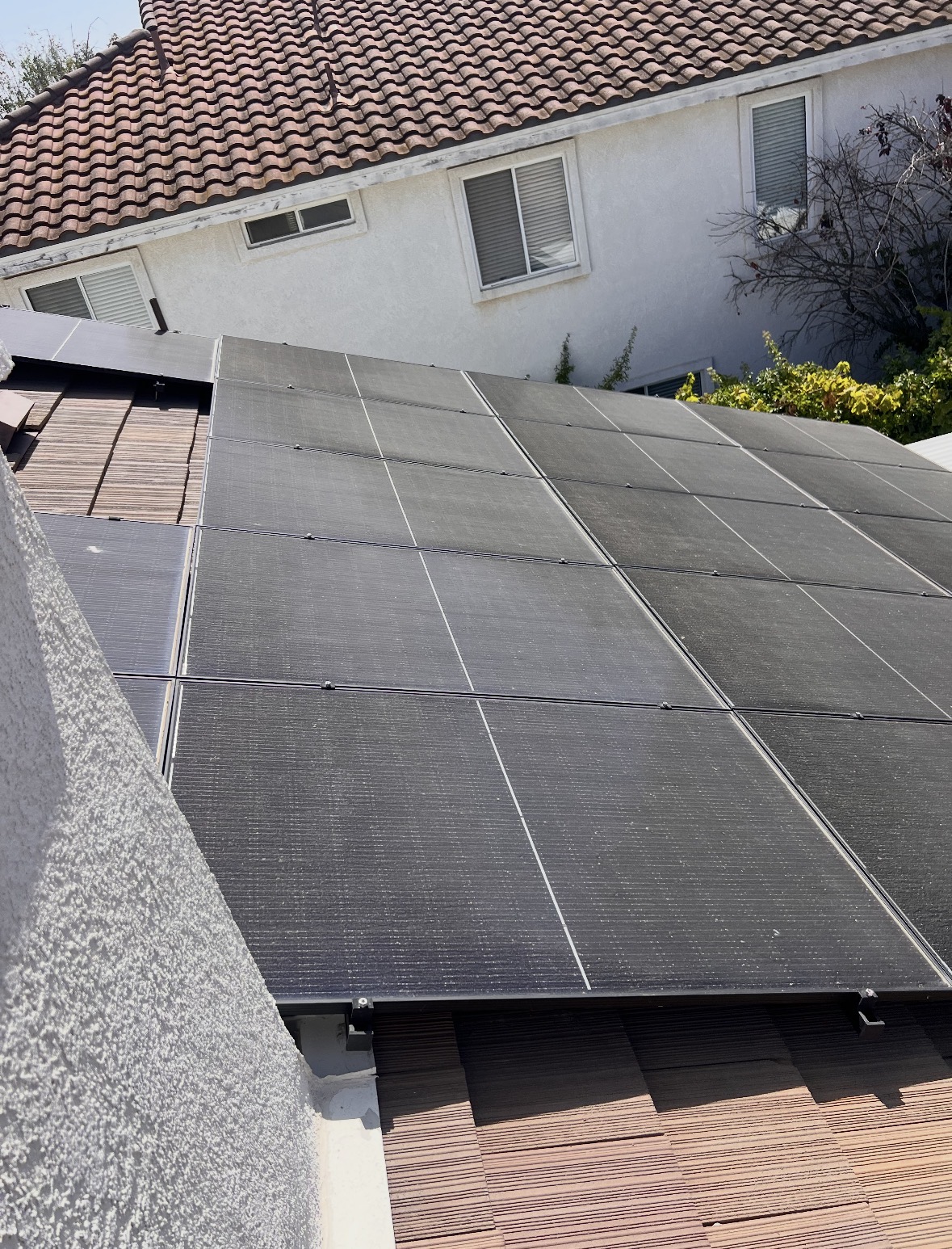 Before solar panel cleaning