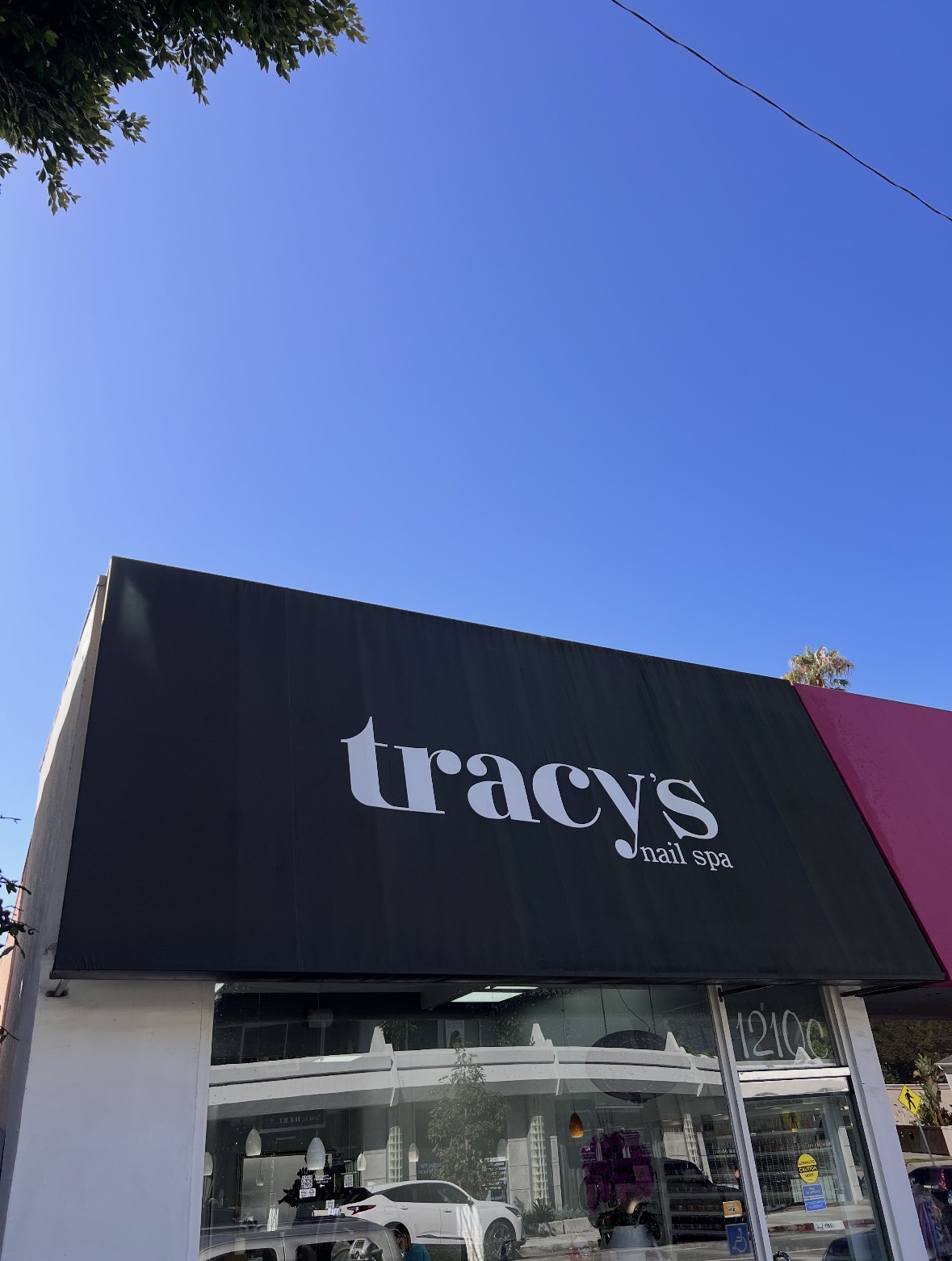 Tracy's Nail Spa storefront after cleaning